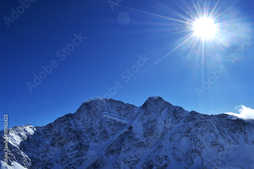 amazing winter mountain landscape.