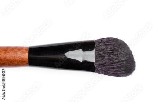 Makeup brush on a white background