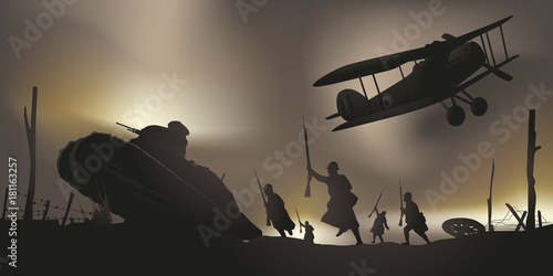 guerre mondiale - 14-18 - bataille - centenaire - armistice - char d’assaut - avion - Verdun