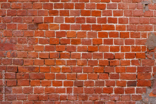 Red brick wall as background  texture