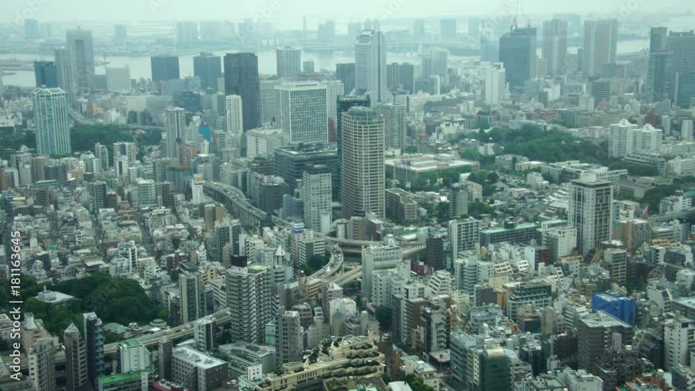 Busy Tokyo city Japan streets skyline cityscape aerial view Busy Tokyo city Japan streets skyline cityscape aerial view