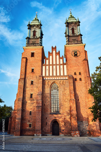 Towers of the gothic cathedral in Poznan.