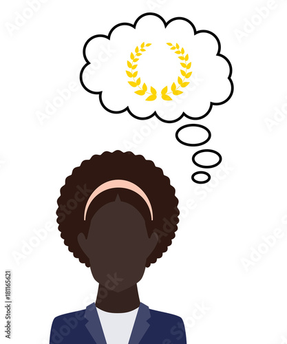 Person denkt an Lorbeerkranz