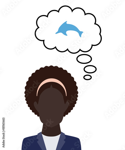 Person denkt an Delfin