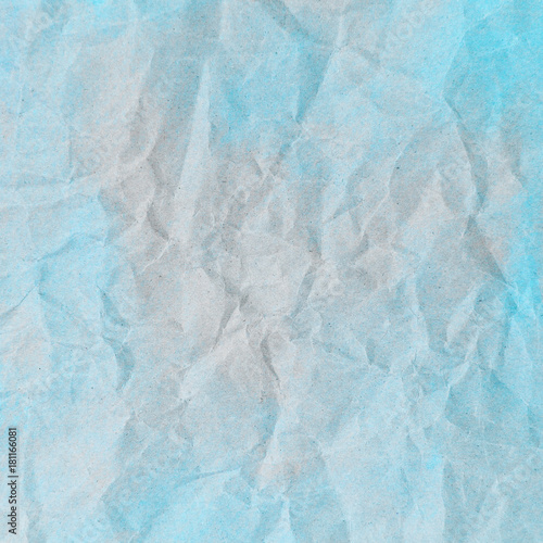 Texture of blue crumpled paper