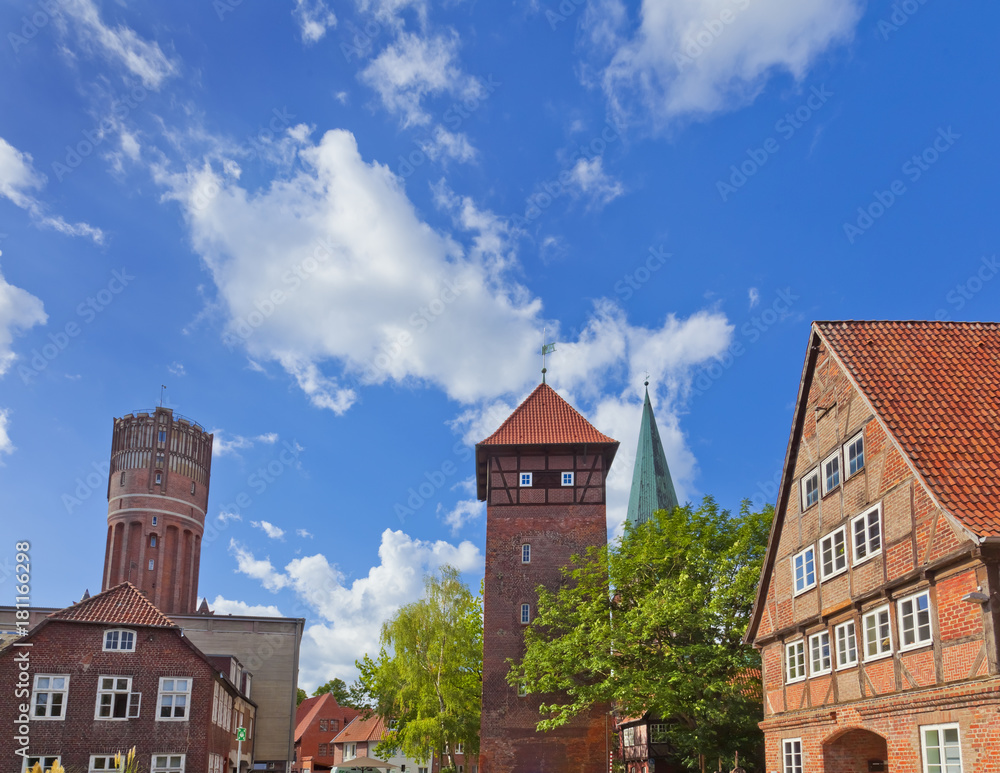 Fototapeta premium Lüneburg, Altstadt-Impressionen, alter Wasserturm