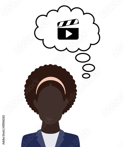 Person denkt an Filmklappe