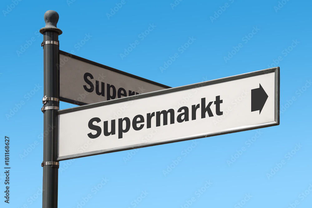 Fototapeta premium Schild 175 - Supermarkt