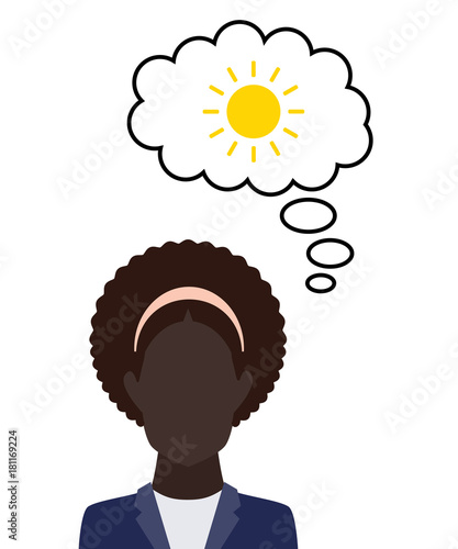 Person denkt an Sonne