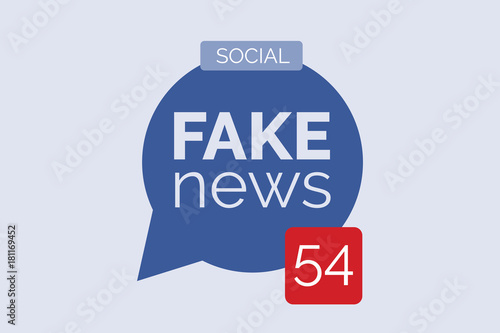 Fake news speech bubble isolated on light blue background vector illustration vector