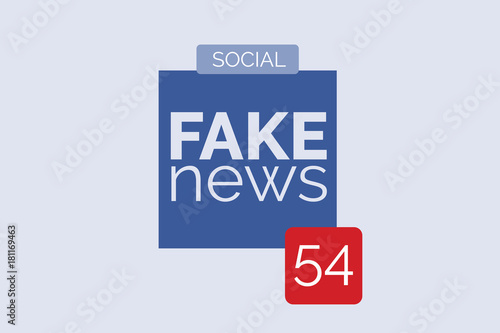 Fake news speech bubble isolated on light blue background vector illustration vector