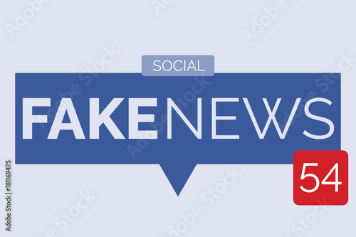 Fake news speech bubble isolated on light blue background vector illustration vector