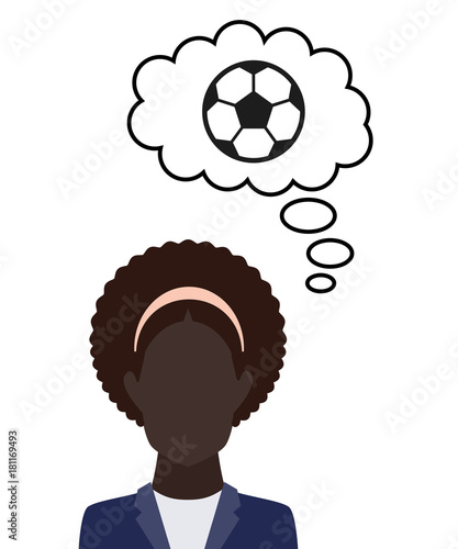 Person denkt an Fußball