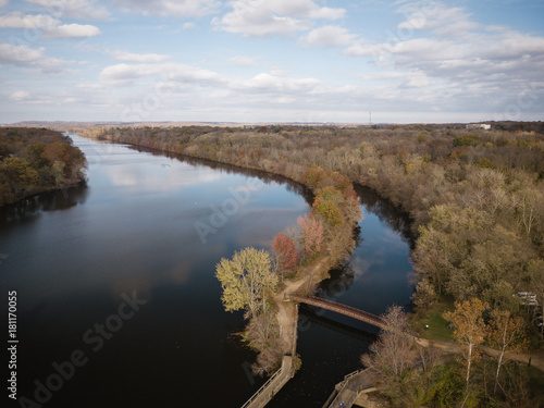 Aerial of Lake Carnegie Princeton New Jersey © Jin