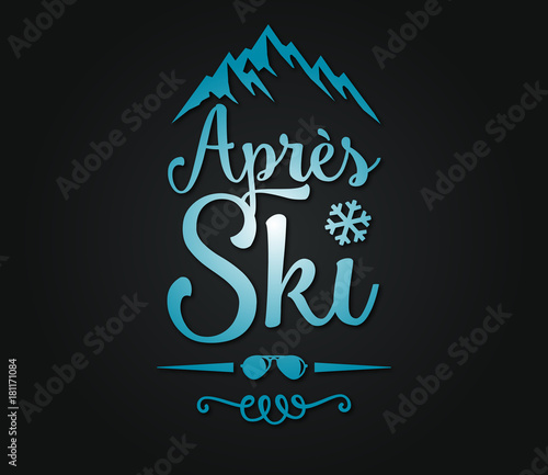 après ski vector design