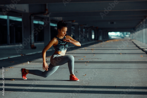 Young woman exercise outdoors