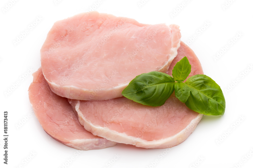 Fresh raw beef steak isolated on white background, top view. Fresh raw beef steak isolated on white background, top view.