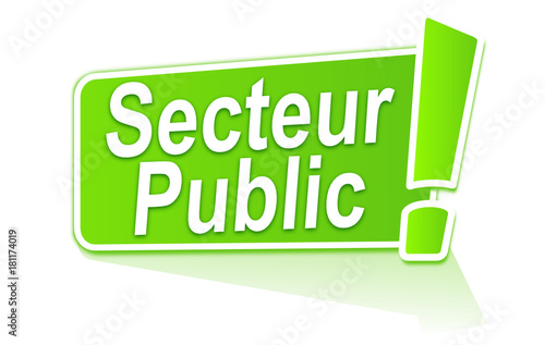secteur public sur étiquette verte