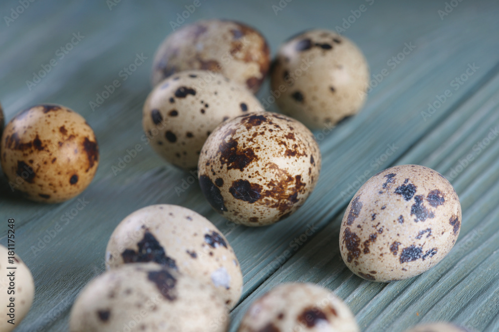 Quail eggs on a white background Quail eggs on a white background