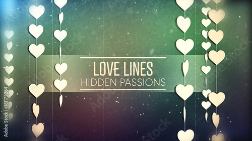 Vintage Film Paper Heart Garlands Title