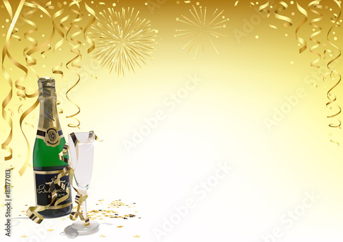 Gold Happy New Year Backgro...