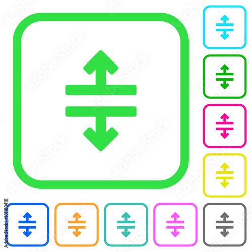 Horizontal split vivid colored flat icons icons