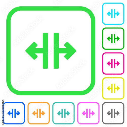 Vertical split tool vivid colored flat icons icons