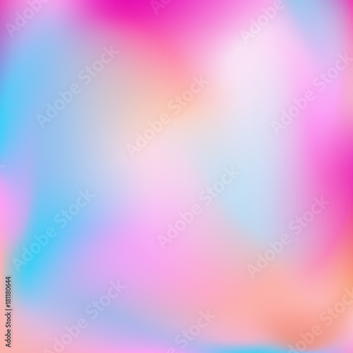 Neon holographic colorful vector background. Abstract soft pastel colors backdrop. In white, pink, blue and violet colors.