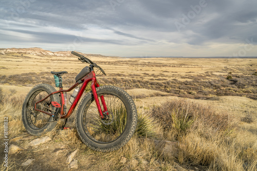 fat mountain bike on a trail in northern Colorado