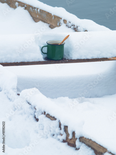 hot tea in cold winter