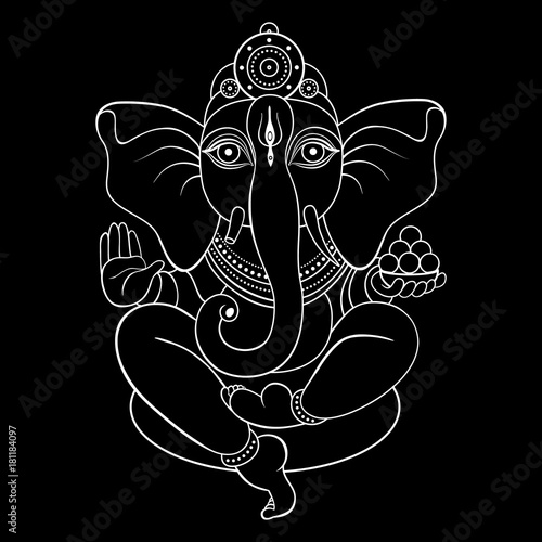 Ganapati Meditation in lotus pose