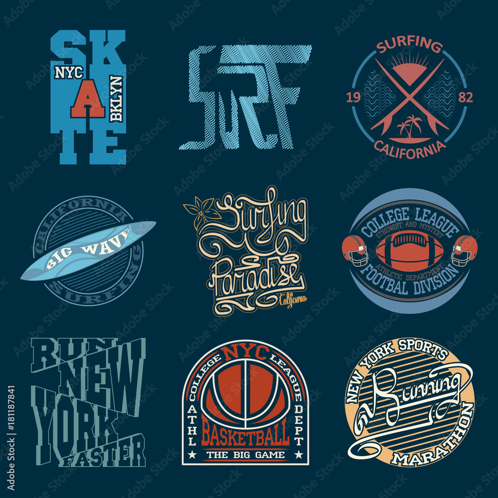 Sport t shirt logo cheap