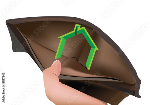 portafoglio con logo casa