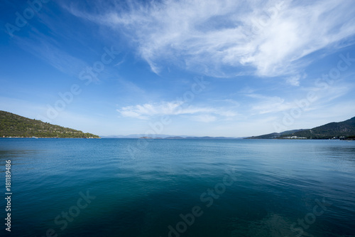 Beautiful empty blue bay on Bodrum Peninsular, Turkey