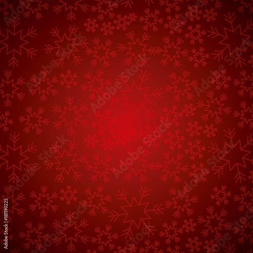 red elegant christmas background with snowflakes abstract vector illustration