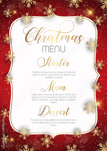 Christmas menu design