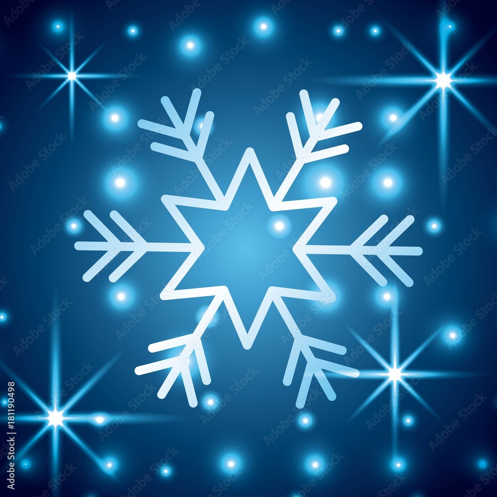 snowflake christmas decoration starry blue background vector illustration snowflake christmas decoration starry blue background vector illustration