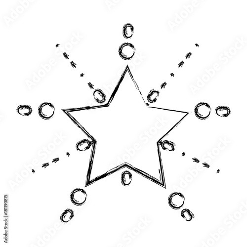 figure shiny star merry chritsmas decoration