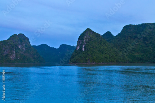 Ha Long bay green island Halong mountains Vietnam. © Emoji Smileys People