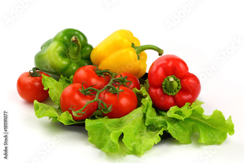 Composition with peppers and tomatoes