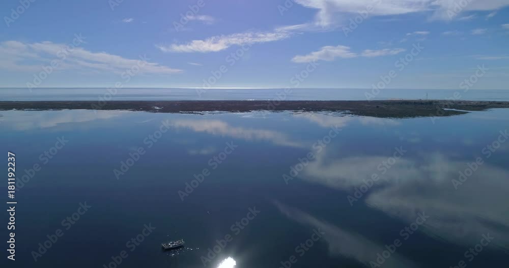 Aerial seascape, in Ria Formosa wetlands natural park, over Cavacos beach. Algarve. Aerial seascape, in Ria Formosa wetlands natural park, over Cavacos beach. Algarve.