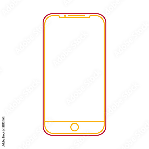 mobile phone gadget technology touch screen vector illustration