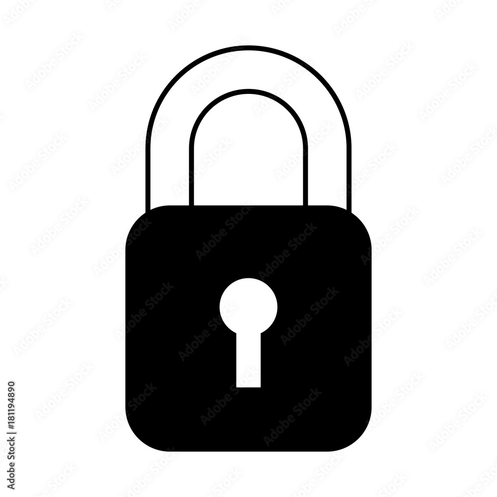 security data information technology padlock button vector illustration security data information technology padlock button vector illustration