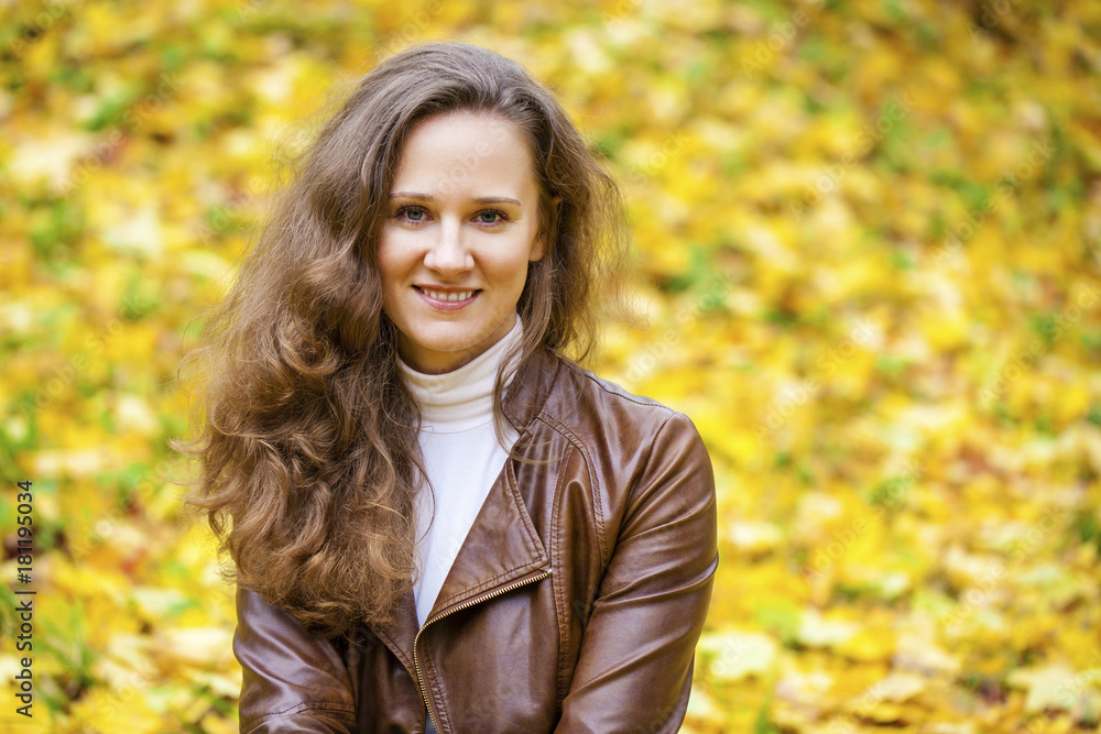 Young beautiful woman in autumn park Young beautiful woman in autumn park
