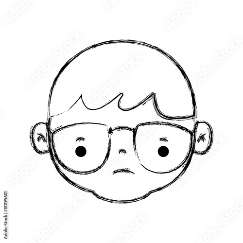 figure avatar boy head with hairstyle design