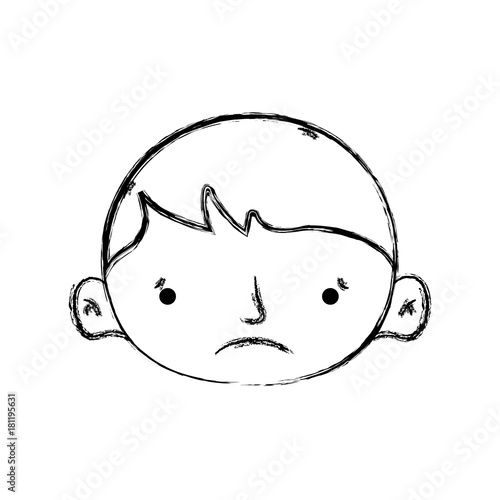 figure avatar boy head with hairstyle design