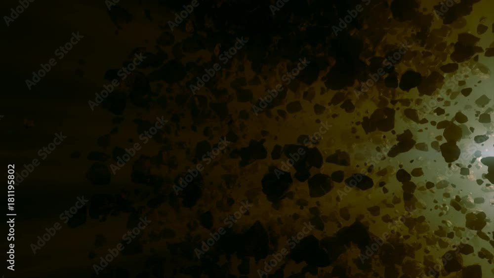 00:03 | 00:09 1× Cinematic flight into a deep space asteroid field ...