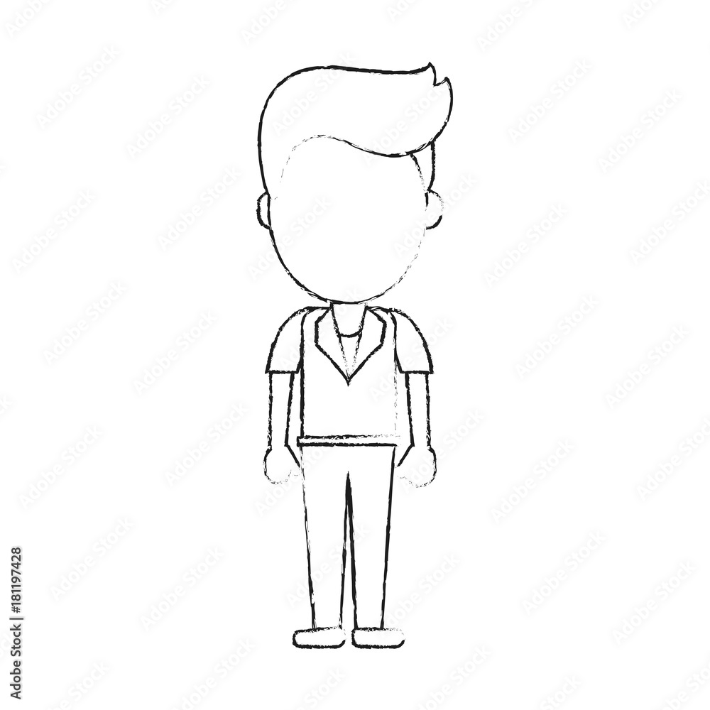 Man faceless avatar icon vector illustration graphic design