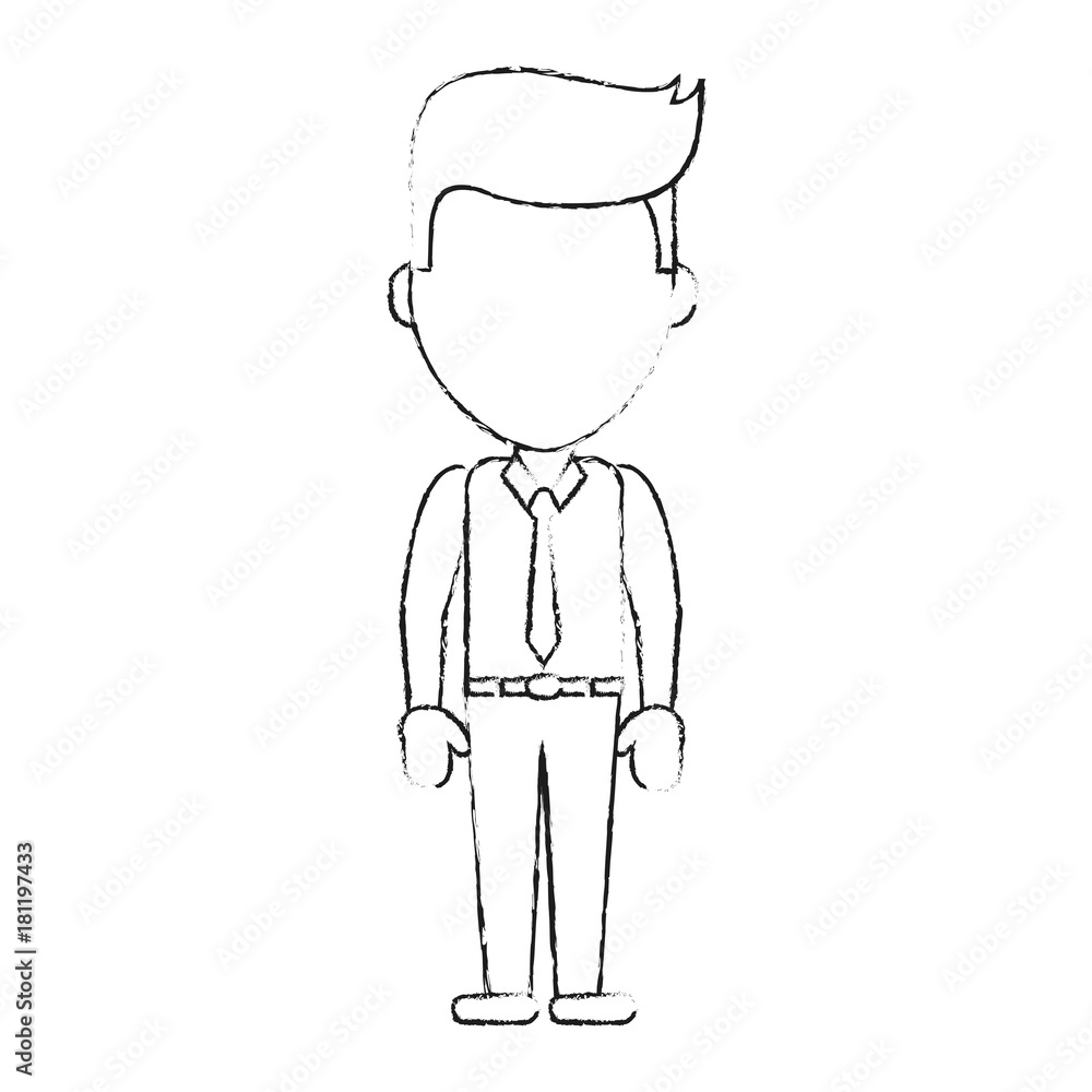 Businessman faceless avatar icon vector illustration graphic design