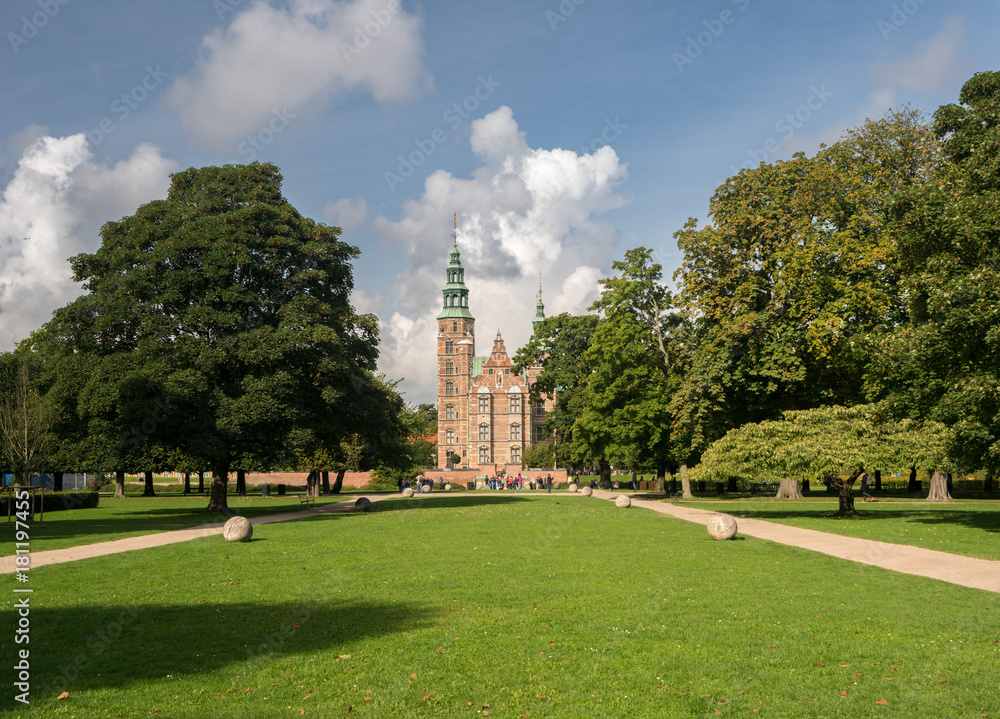 Rosenborg Castle Garden Copenhagen in Denmark